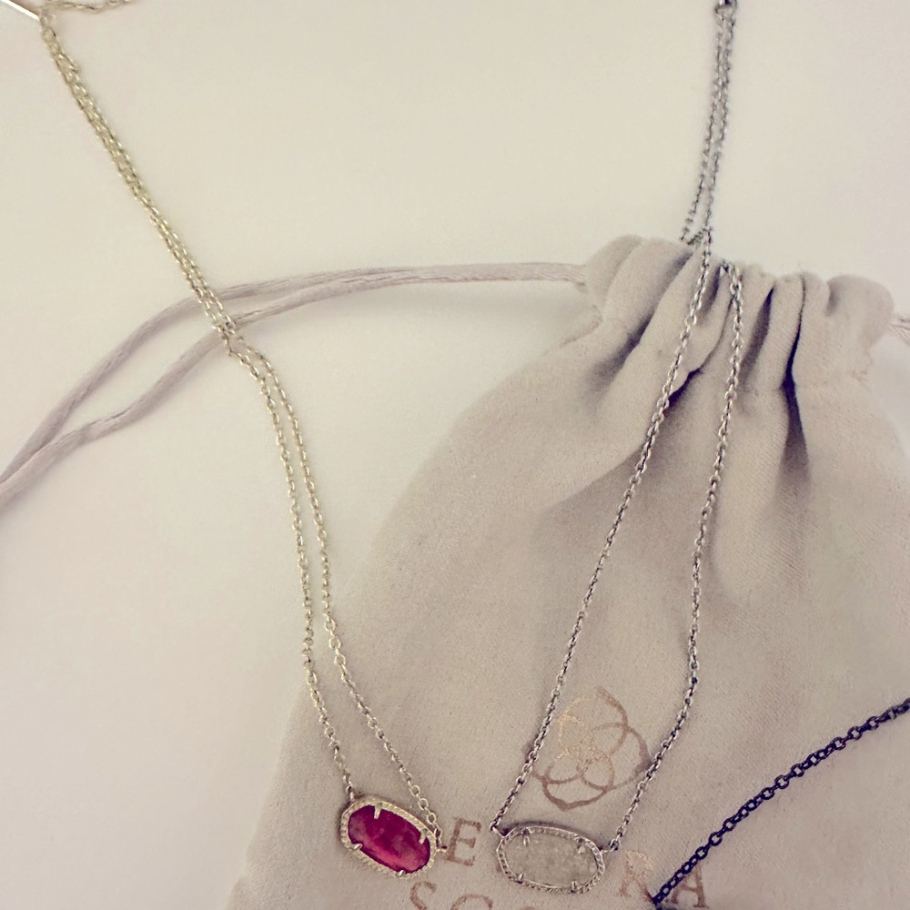 Kendra Scott necklaces. Pink, white, and black. - Picture 2 of 4